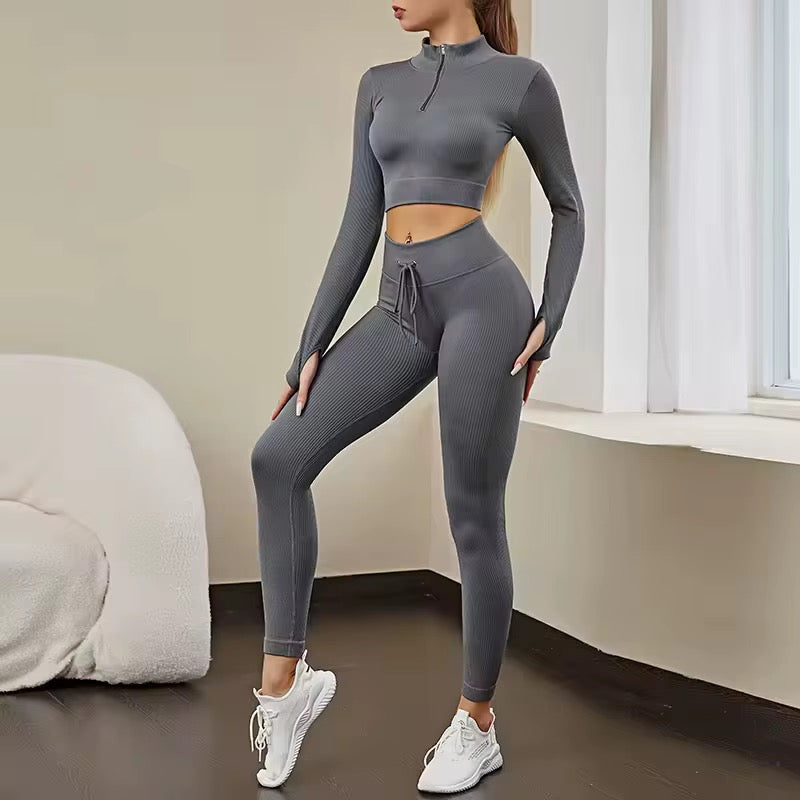 2pcs legging and long sleve t-shirt(5 sets mixed colors)