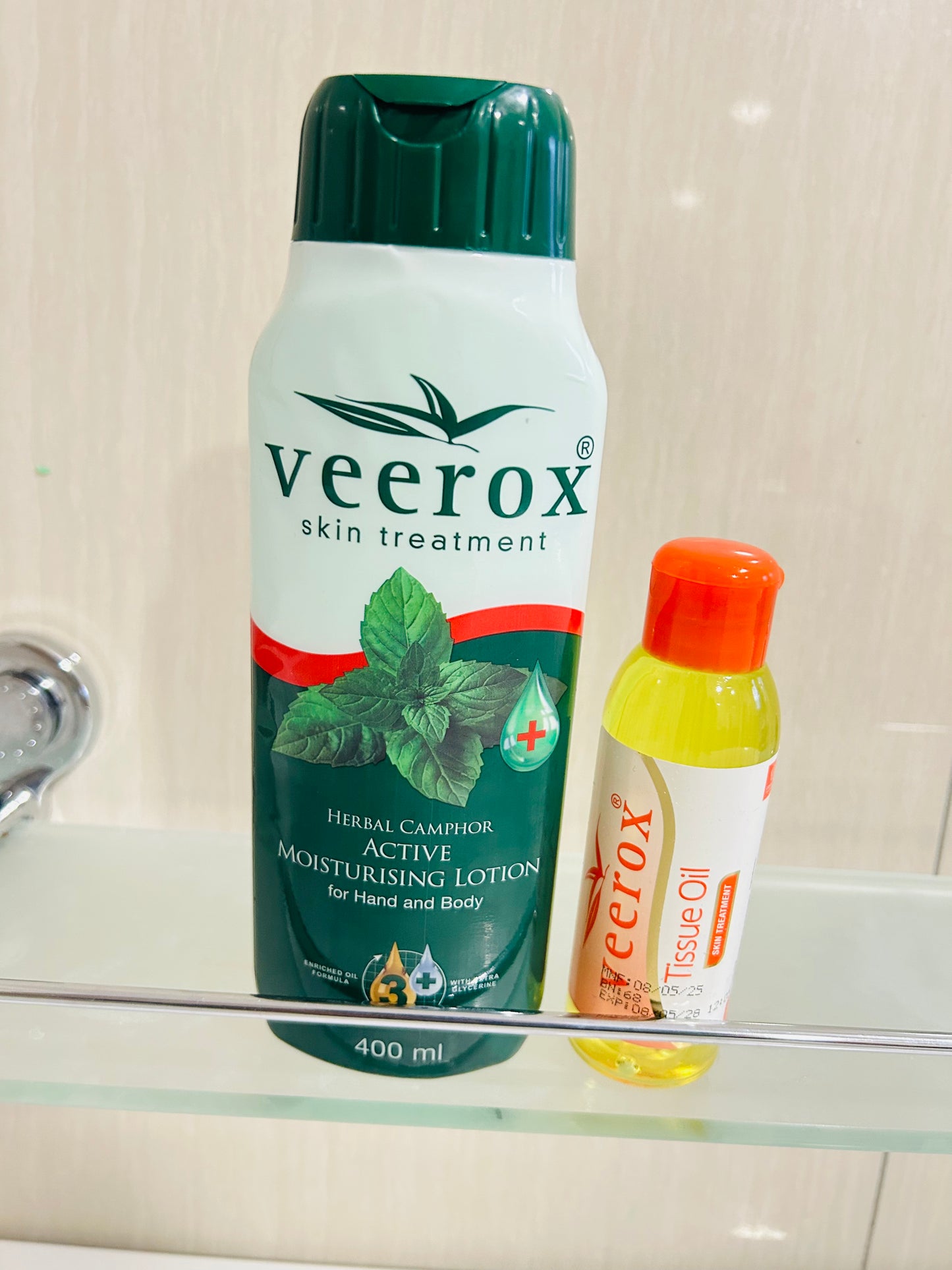 veerox skin care treatment body lotion and oil