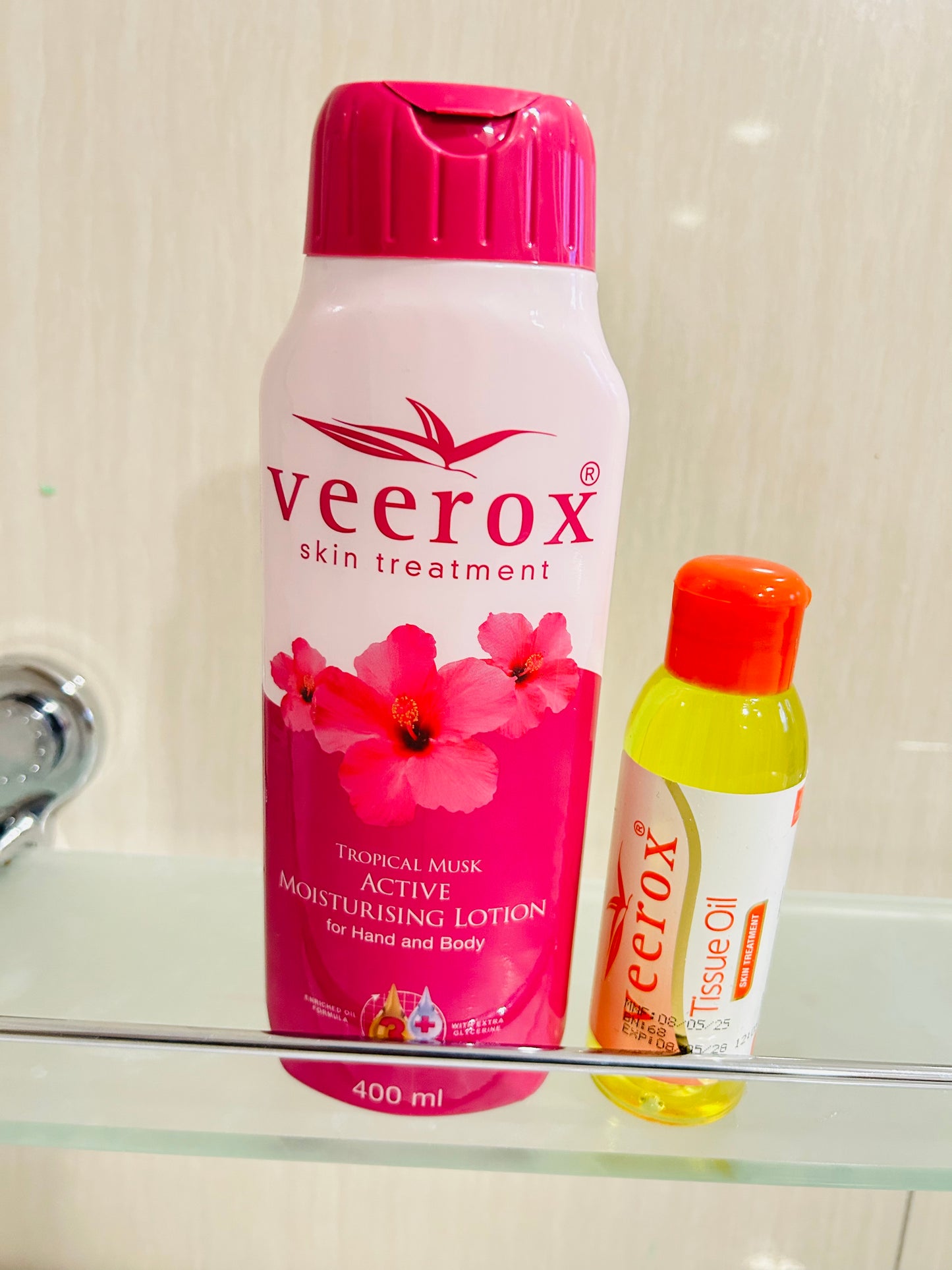 veerox skin care treatment body lotion and oil