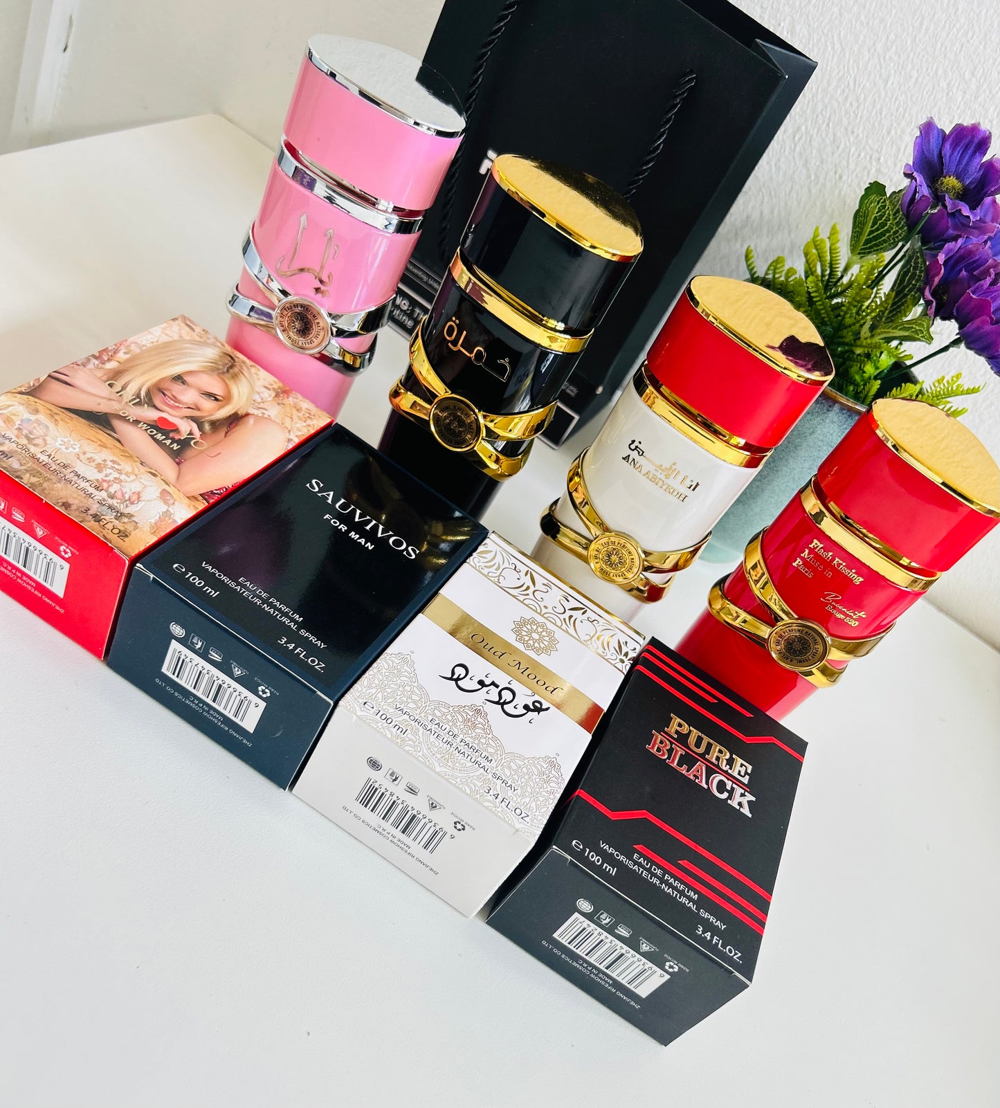 4 Arabic body mists and 4perfumes combo
