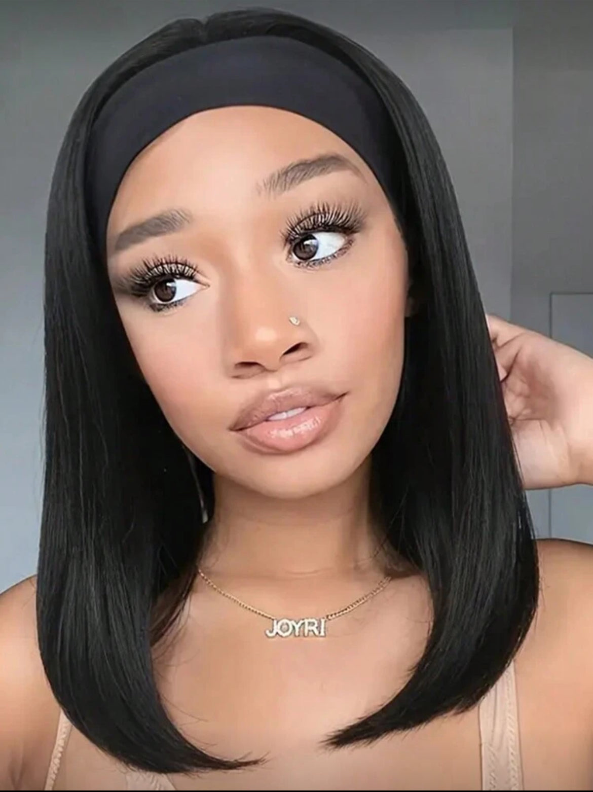 synthetic headband wig