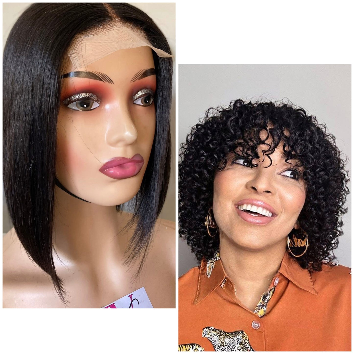 8 inch fringe+curly fringe