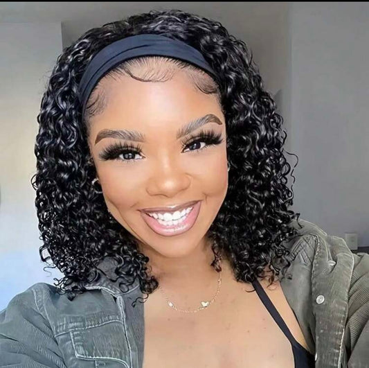 Water wave headband wig