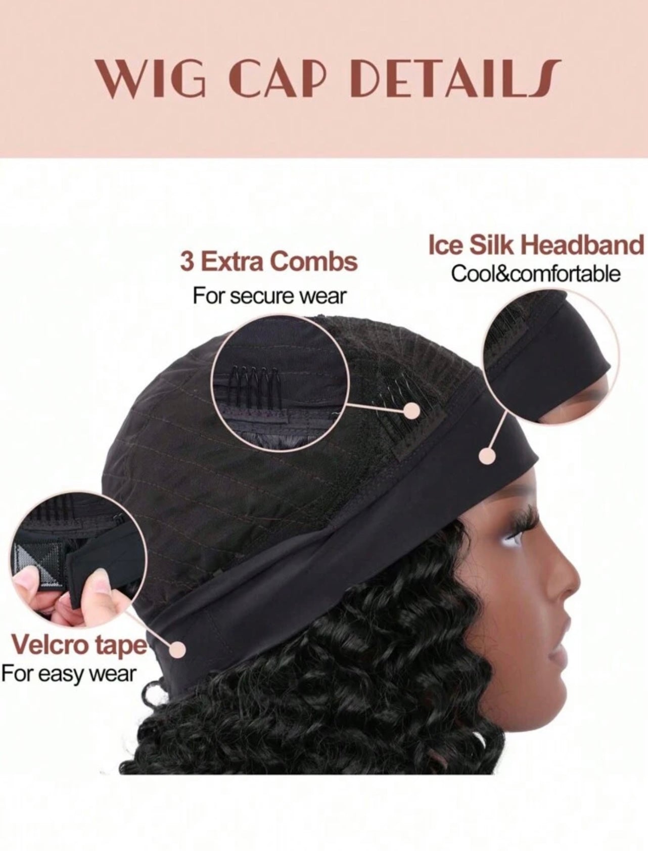 Water wave headband wig