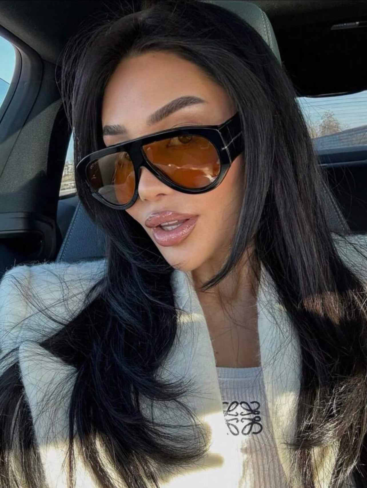 Big size overframed sunglasses