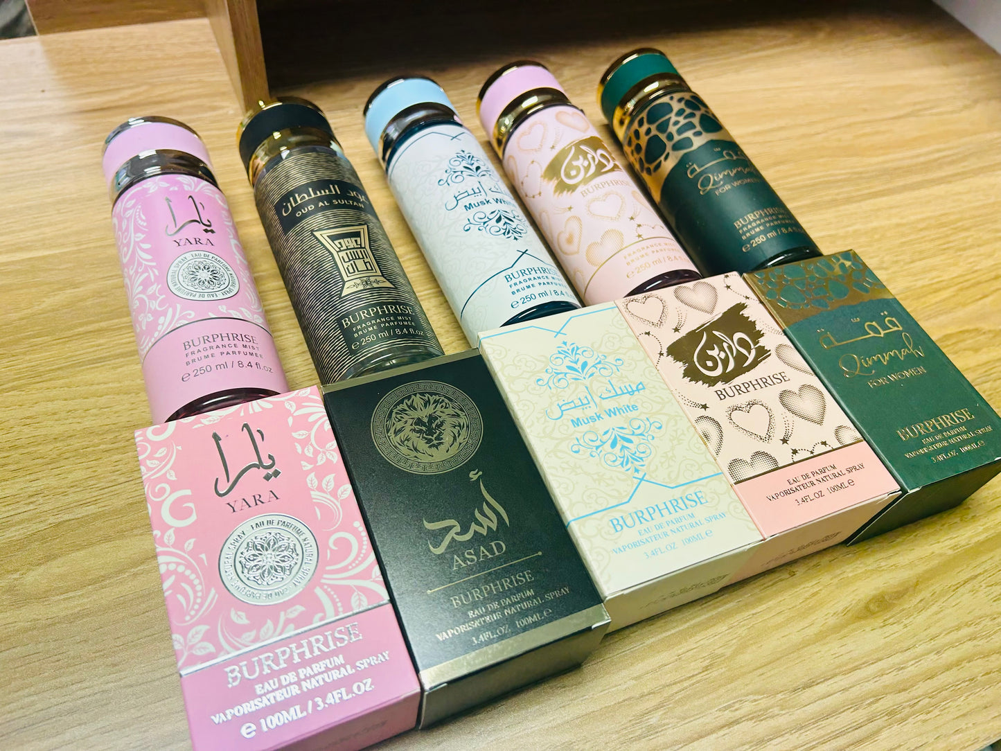 Arabic perfumes combo(5 body mists+5 perfumes)