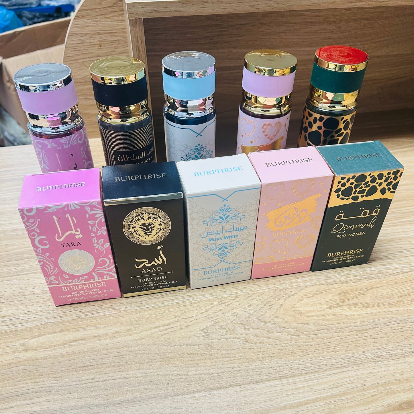 Arabic perfumes combo(5 body mists+5 perfumes)