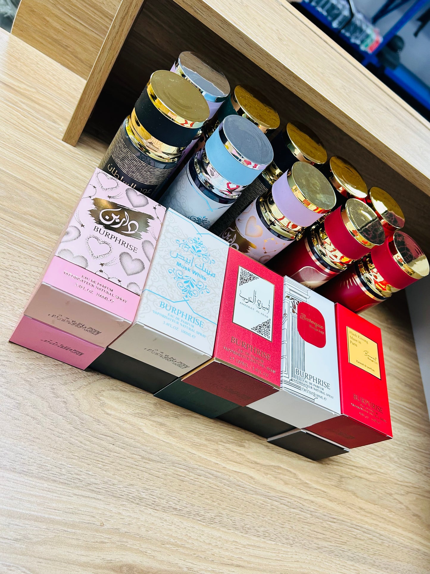 Arabic perfumes combo(10 body mists +10 perfumes) and 10 FREE 35ml pocket perfumes