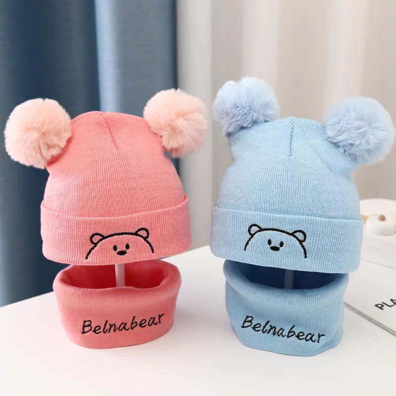Babies head and scarf set