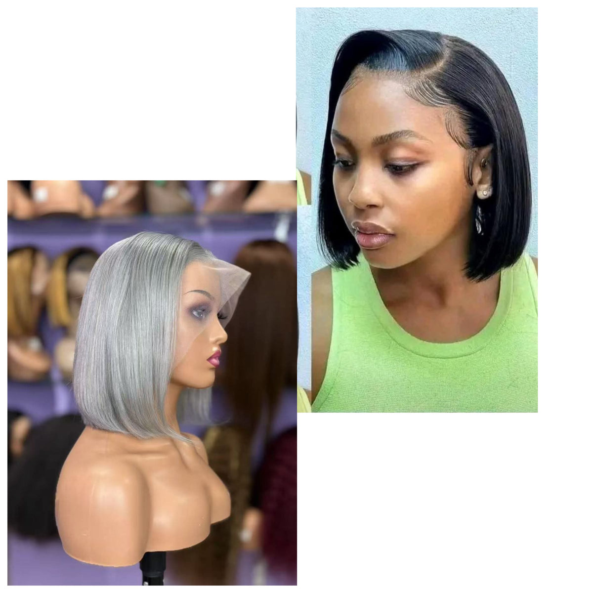 8" grey+8" natural colour combo