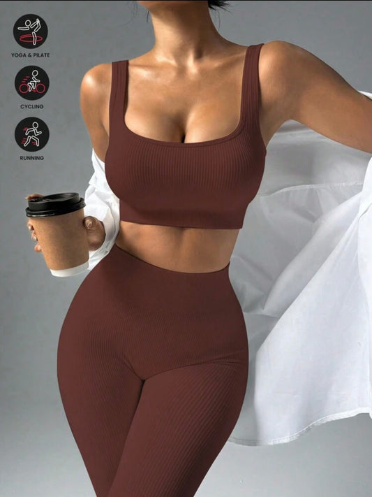 2pcs leggings and vest sets(5 sets moxed colors)