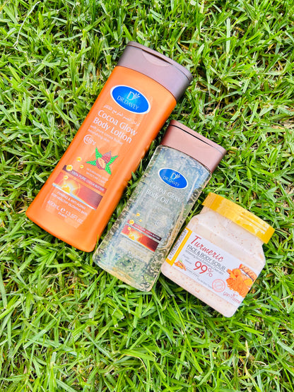 cocoa butter body glow oil
