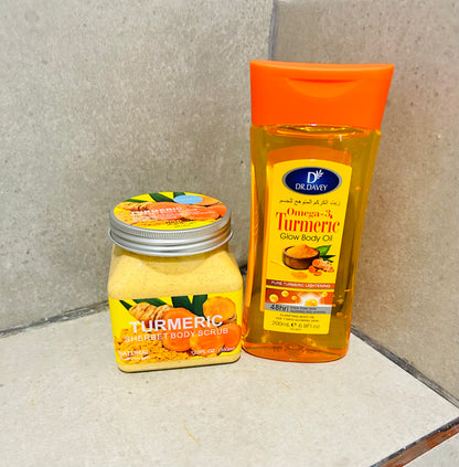 Exfoliating scrub and body oil combo(5 oils+5 scrubs)