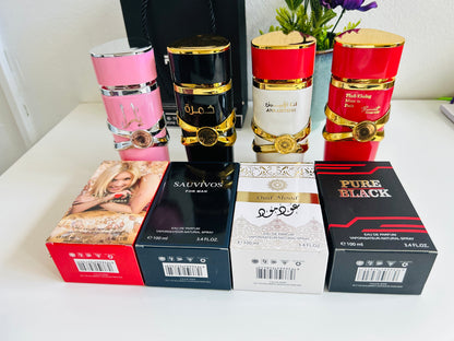 4 Arabic body mists and 4perfumes combo