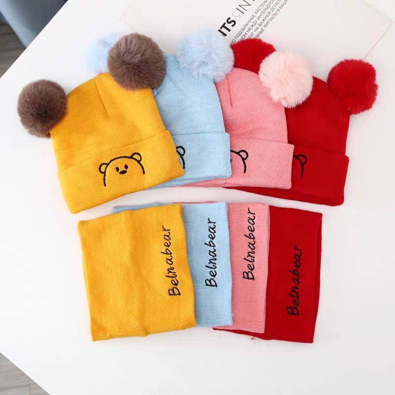 Babies head and scarf set