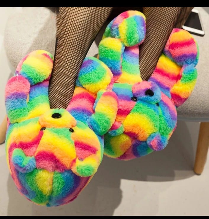Teddy bear slippers(5 pairs mixed)