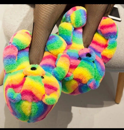 Teddy bear slippers(5 pairs mixed)