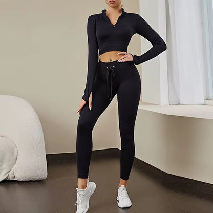 2pcs legging and long sleve t-shirt(5 sets mixed colors)