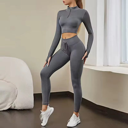 2pcs legging and long sleve t-shirt(5 sets mixed colors)