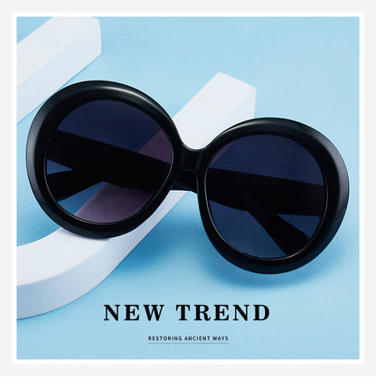 New round plain black glasses