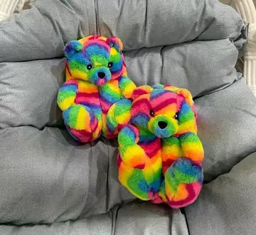 Teddy bear slippers(5 pairs mixed)