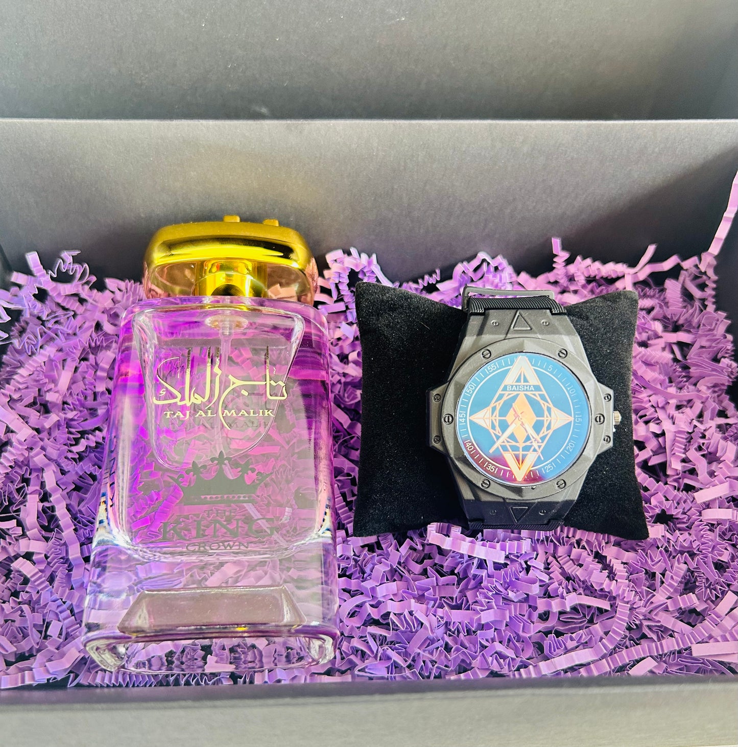 Men luxury perfume and watch gift set