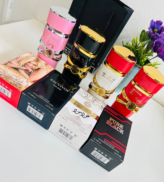4 Arabic body mists and 4perfumes combo