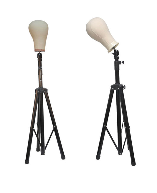 Wig stand tripod with manequin head