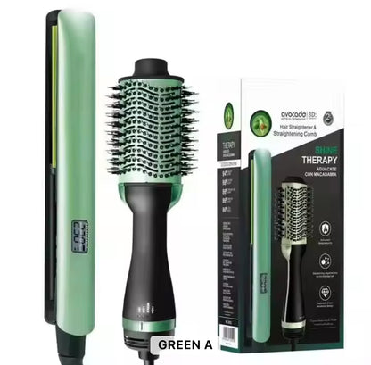 Hot air brush & straighter combo