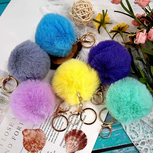 fluffy key holdersx12