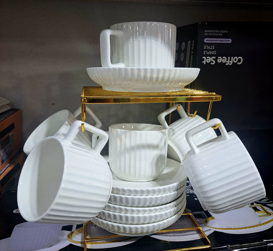 6 cups+ 6 saucers