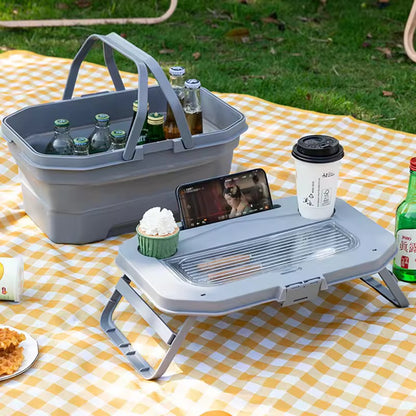 portable foldable picnic basket