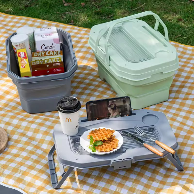portable foldable picnic basket