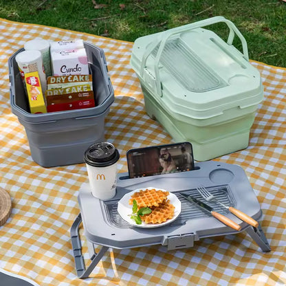 portable foldable picnic basket
