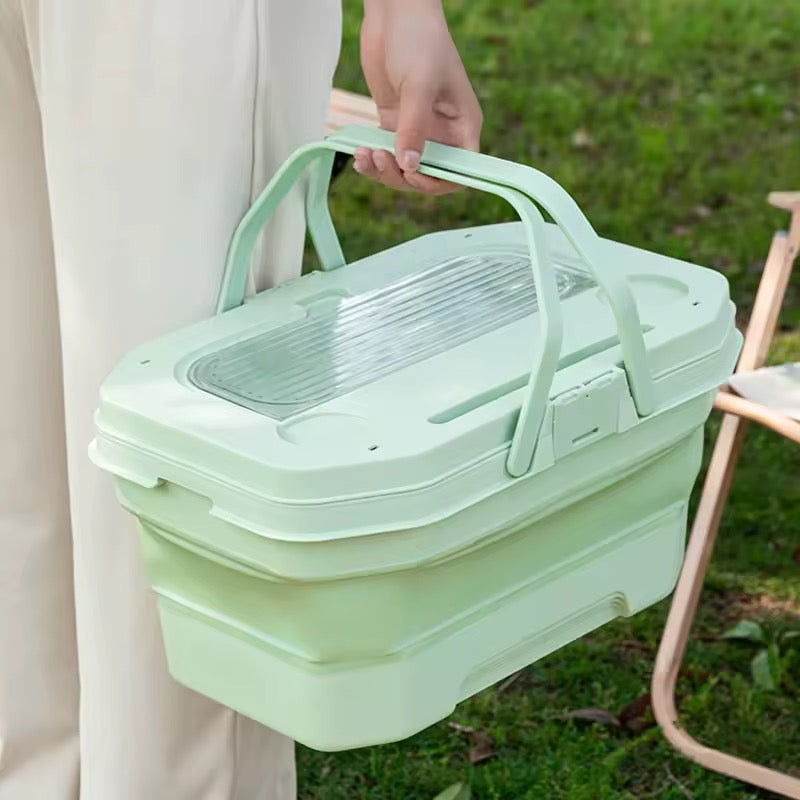 portable foldable picnic basket