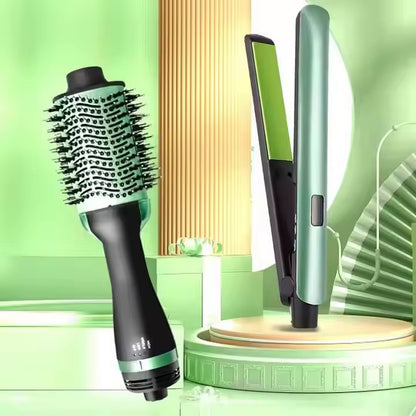Hot air brush & straighter combo