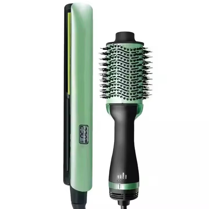 Hot air brush & straighter combo