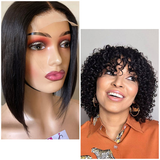 8 inch fringe+curly fringe