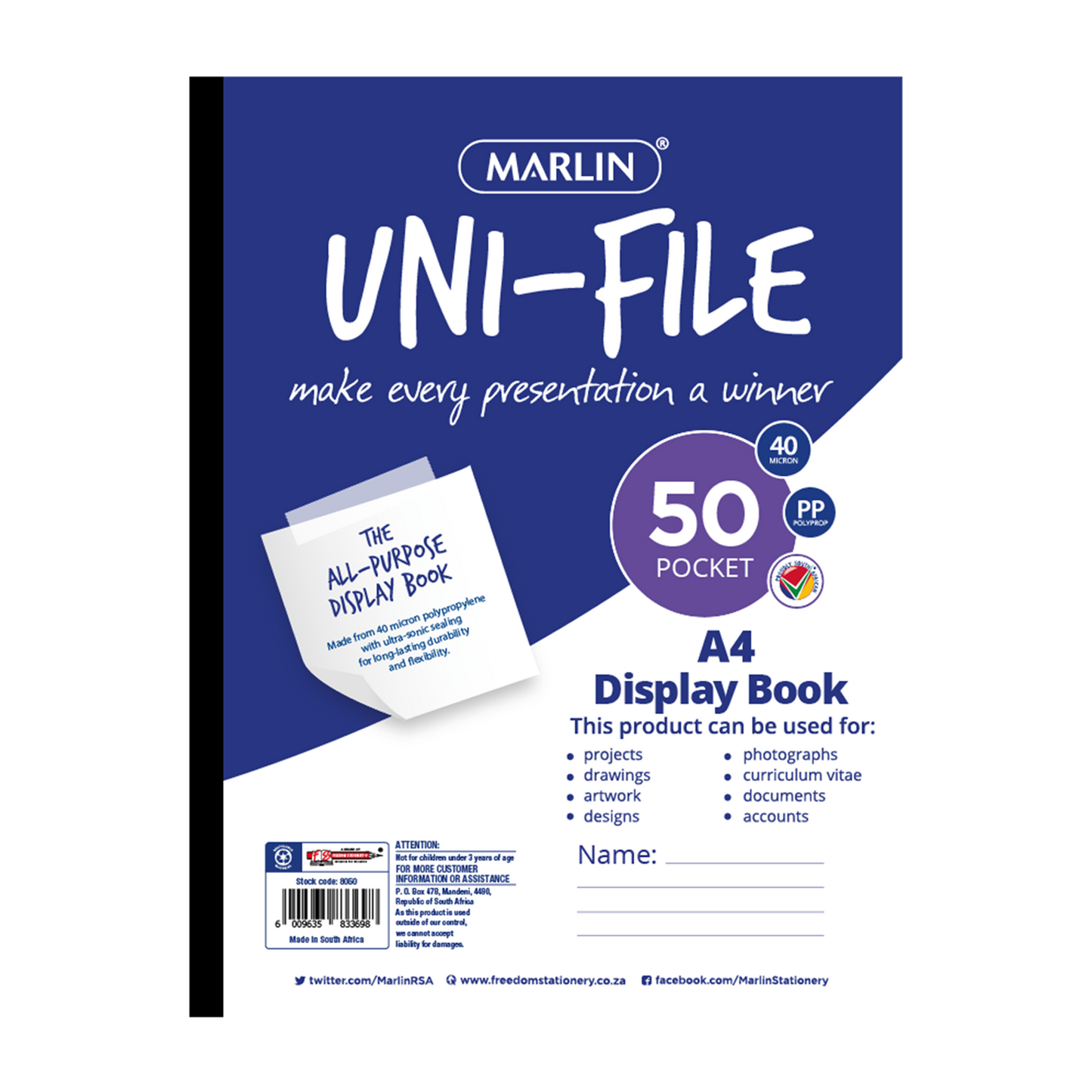 50 pockets flip file