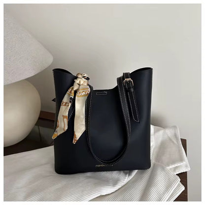 2025 summer retro simple PU large capacity bag