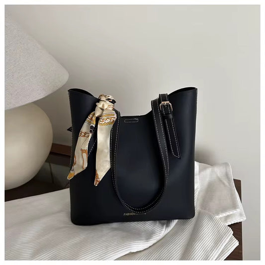 2025 summer retro simple PU large capacity bag