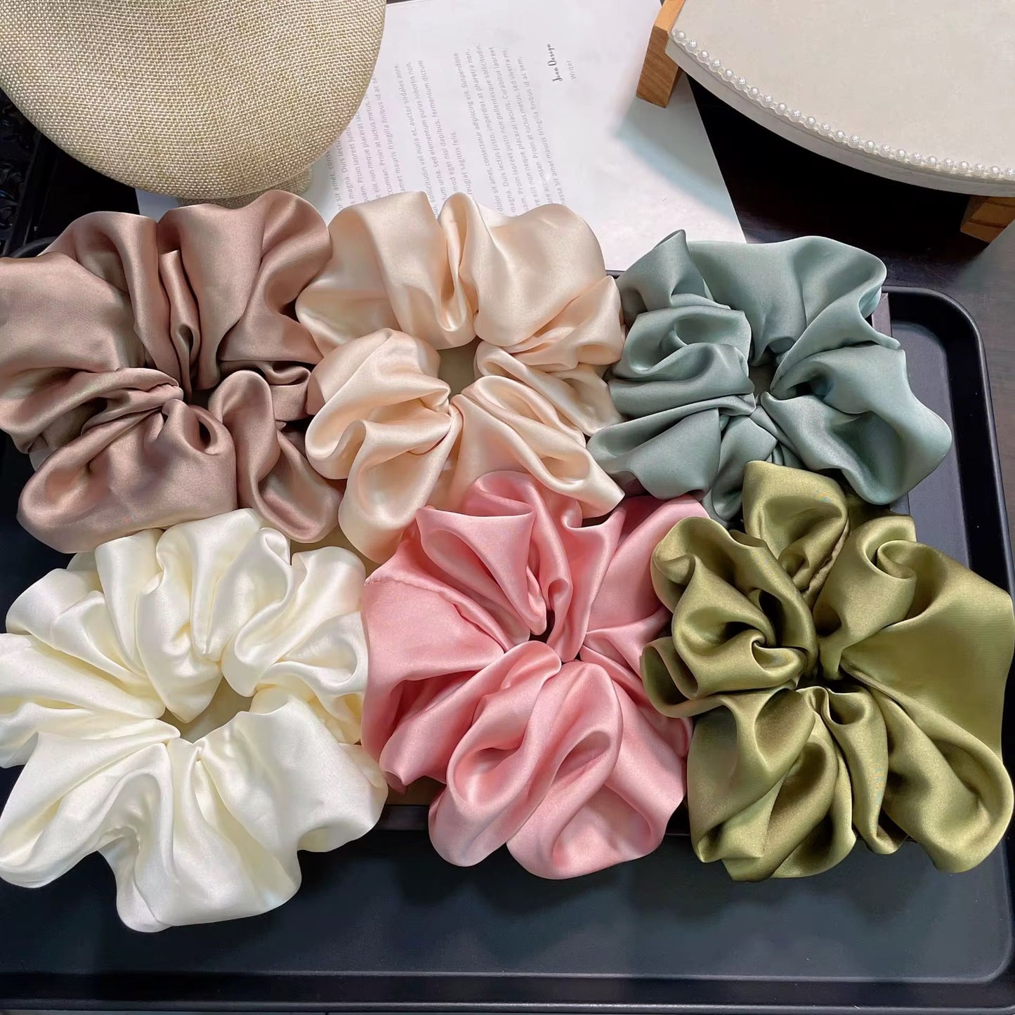 satin colorful scrunchiesx20