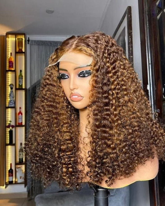 20 inches jc piano curly glueless wig