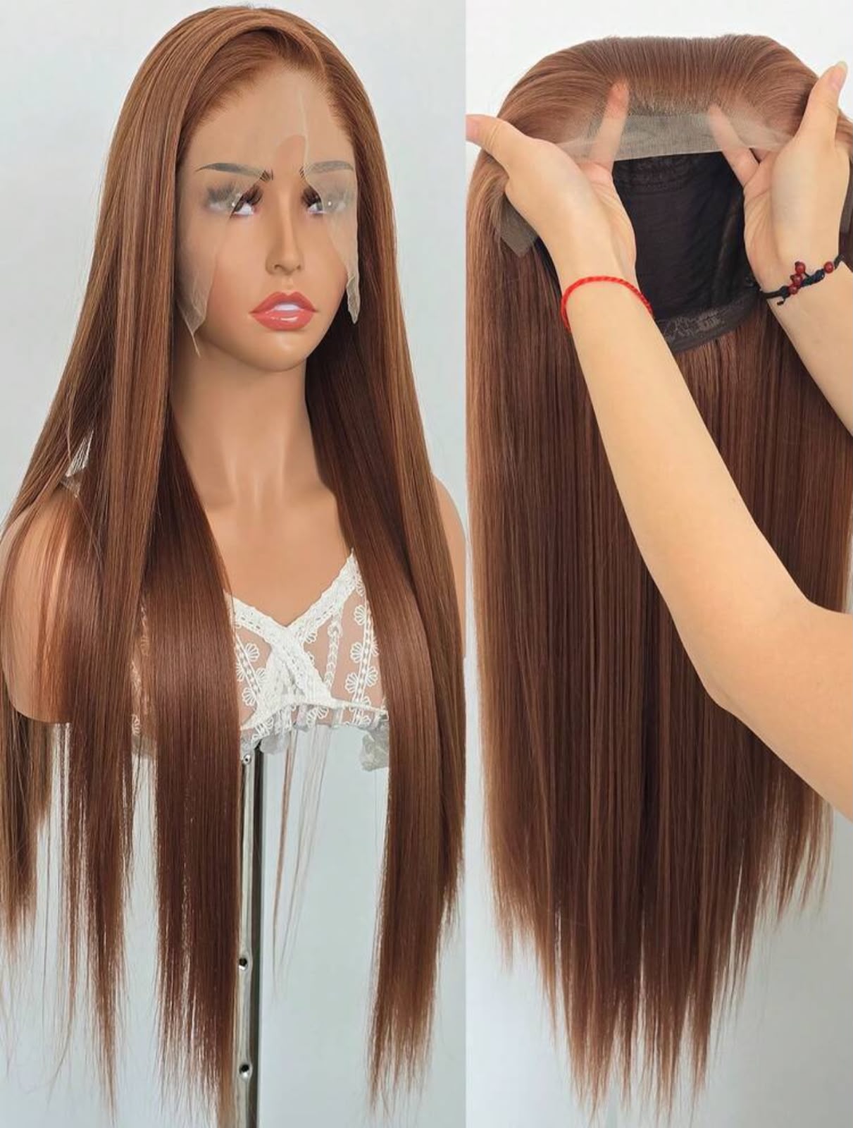 New 28" human hair blended wig